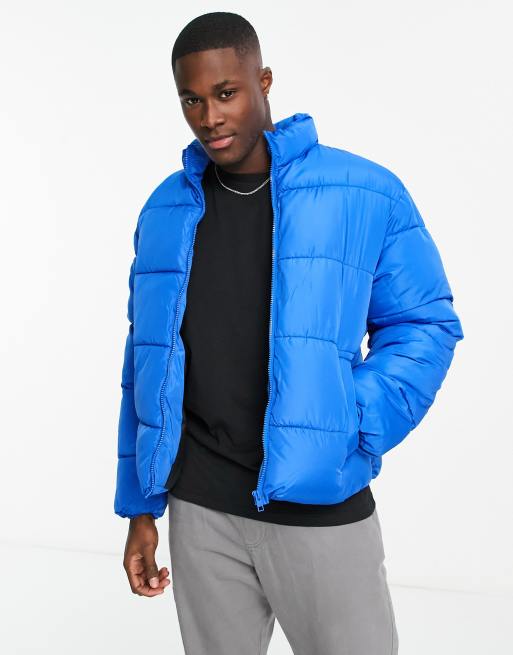 Royal blue padded jacket sale