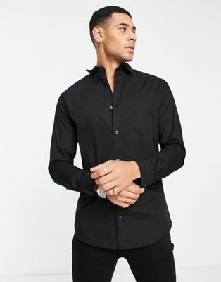 Jack & Jones Originals smart shirt in black  - ASOS Price Checker