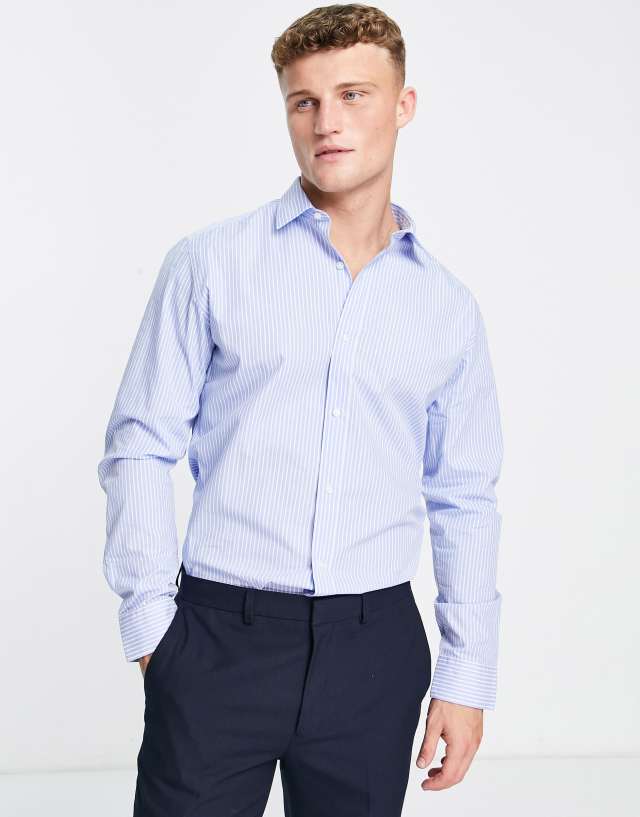 Jack & Jones Originals smart shirt in blue stripe