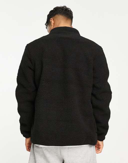 Jack & Jones Originals - Sort jakke i imiteret lammeskind med lynlås , 2 af 4