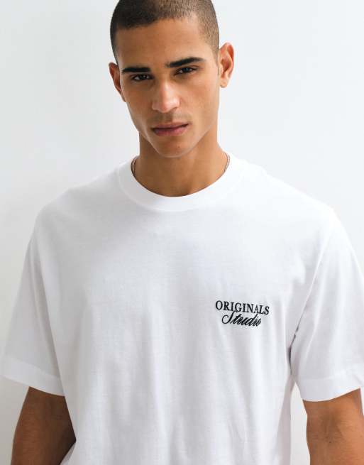 Jack & Jones Originals Studio t-shirt à imprimé dos blanc, 5 de 5