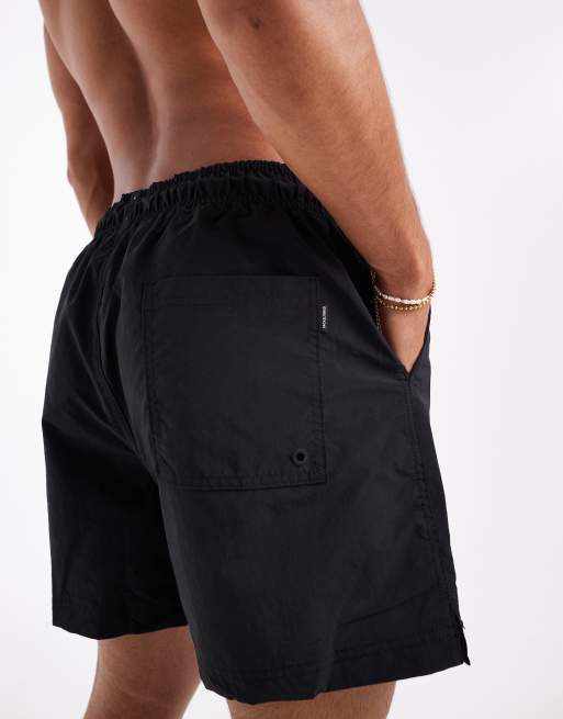 Jack & Jones – Originals – Svarta badshorts med logga, 2 av 4