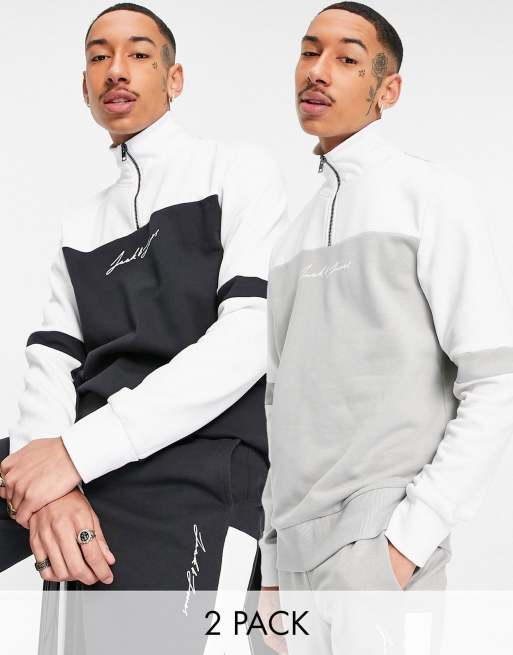 Jack & Jones Originals Sweat effet color block à fermeture éclair