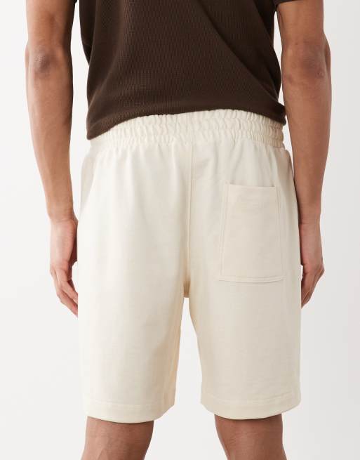 Jack & Jones – Originals – Sweat-Shorts in Wollweiß mit Logo, 5 von 5