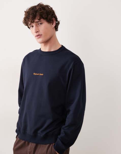 Jack & Jones – Originals – Sweatshirt in Marineblau mit Logo - view 1