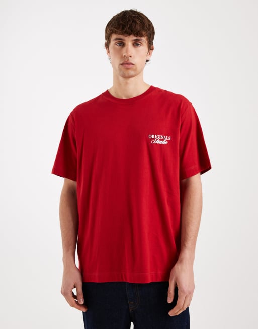 Jack & Jones - Originals - T-shirt à logo au dos - Rouge, 3 de 5