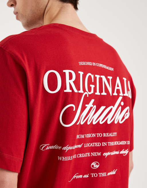 Jack & Jones - Originals - T-shirt à logo au dos - Rouge, 5 de 5