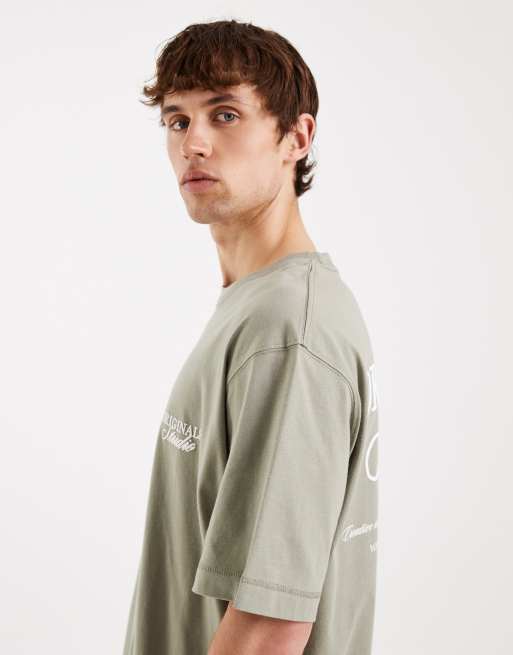 Jack & Jones - Originals - T-shirt à logo au dos - Vert sauge, 4 de 5