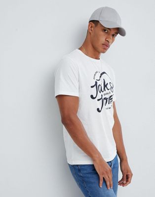Jack & Jones Originals t-shirt med logga tryckt-Vit