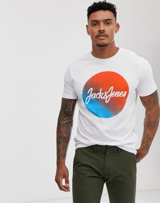 Jack & Jones – Originals – T-shirt med logga-Vit