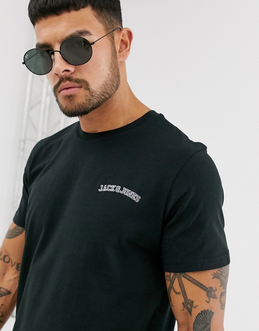 Jack & Jones – Originals – T-shirt med logga-Svart