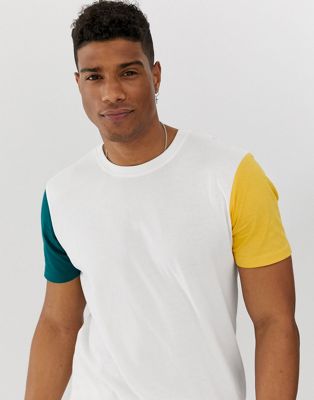Jack & Jones - Originals - T-shirt met contrasterende mouwen-Wit