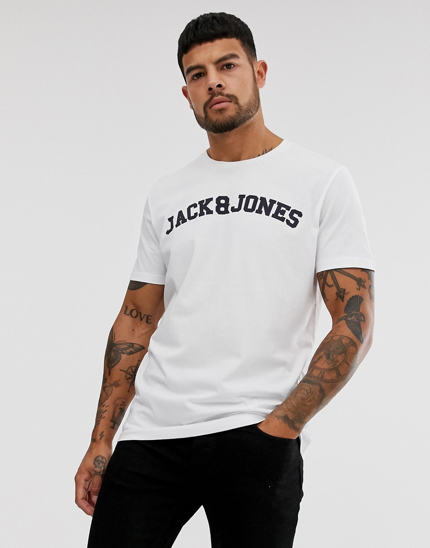 Jack & Jones - Originals - T-shirt met logo op de borst-Wit