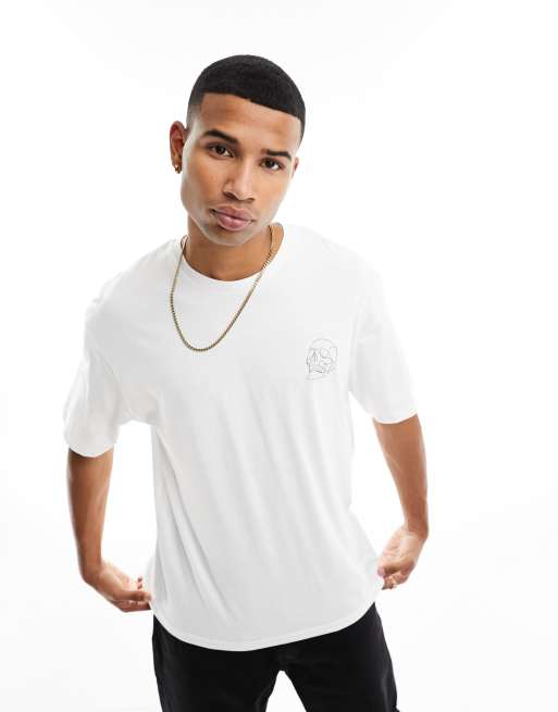 Jack et jones t shirt tete de mort hot sale