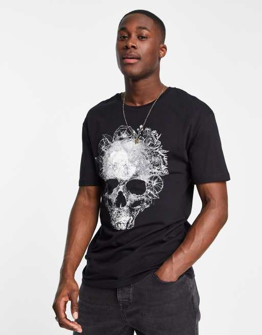 Jack & Jones Originals - T-shirt à imprimé tête de mort