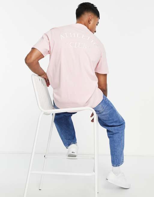 Jack & Jones Originals - T-shirt oversize avec broderie Athletic - Rose 