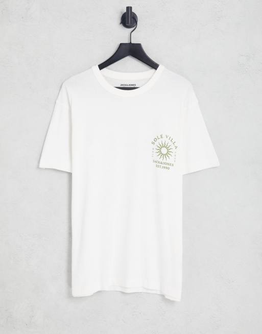 Jack & Jones Originals - T-shirt oversize avec imprimé au dos - Blanc délavé, 2 de 4