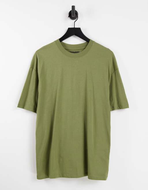 Jack & Jones Originals – T-shirt oversize w kolorze khaki, 1 z 4