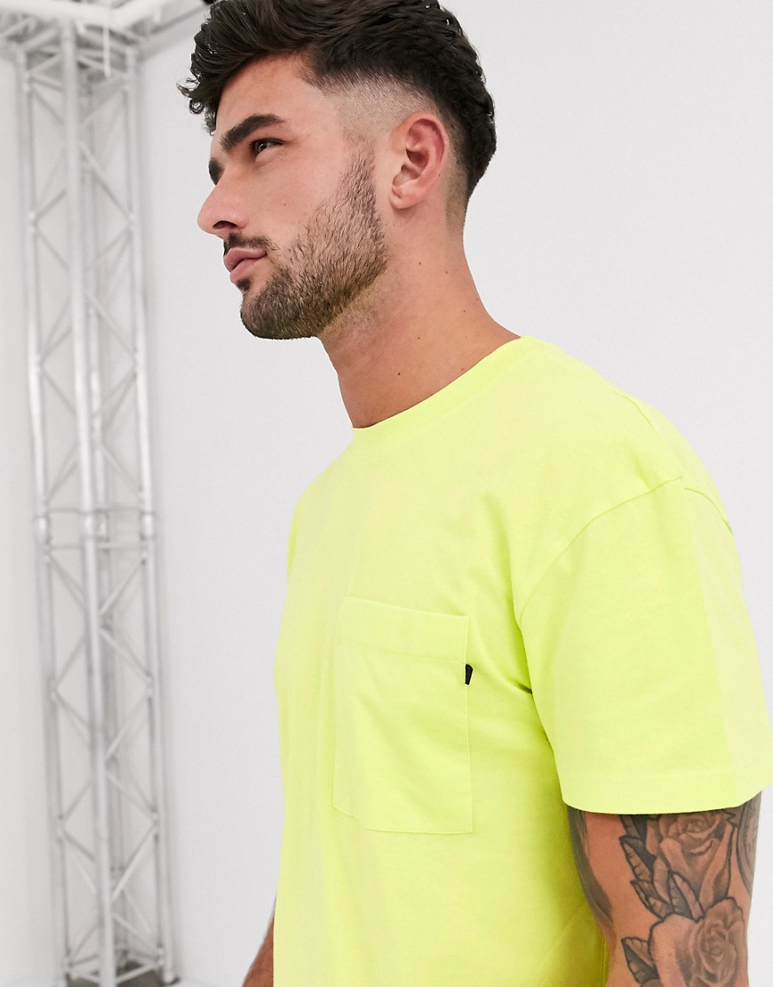 Jack & Jones Originals - T-shirt squadrata giallo fluo