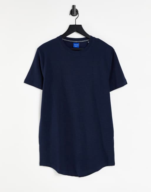 Jack & Jones Originals - T-shirt testurizzata blu navy in coordinato