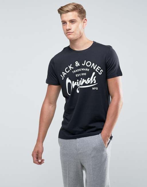 Jack & Jones Originals T-Shirt With Brand Graphic.