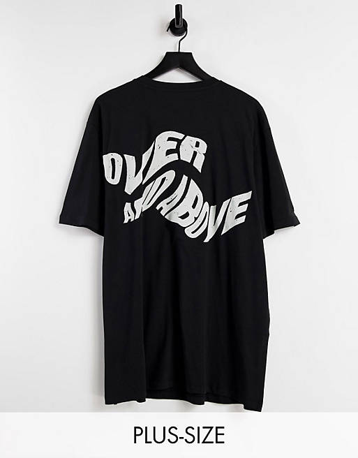 Jack & Jones Originals t-shirt with over and above back print in black