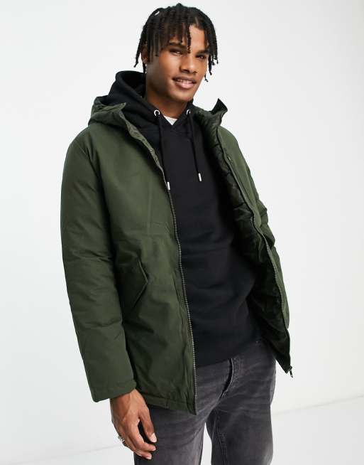 Jack & Jones Originals technical parka in khaki