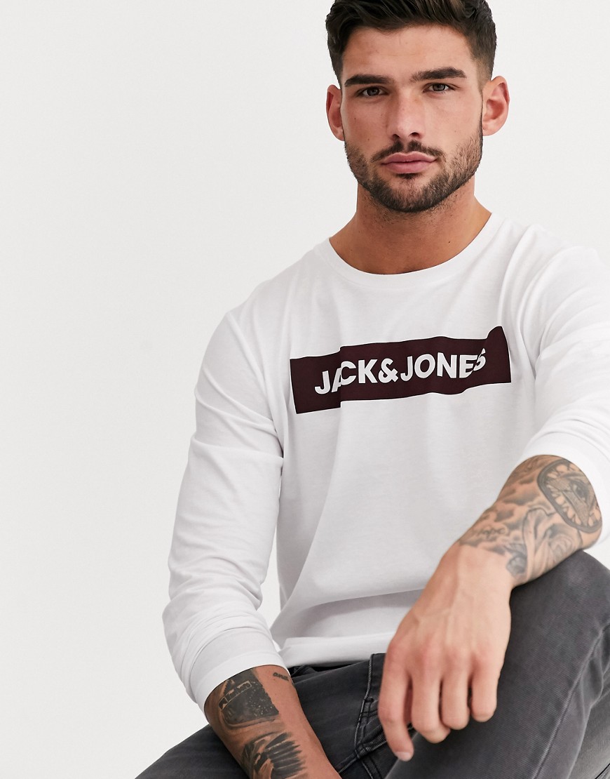 Jack & Jones Originals - Top con maniche raglan lunghe-Bianco