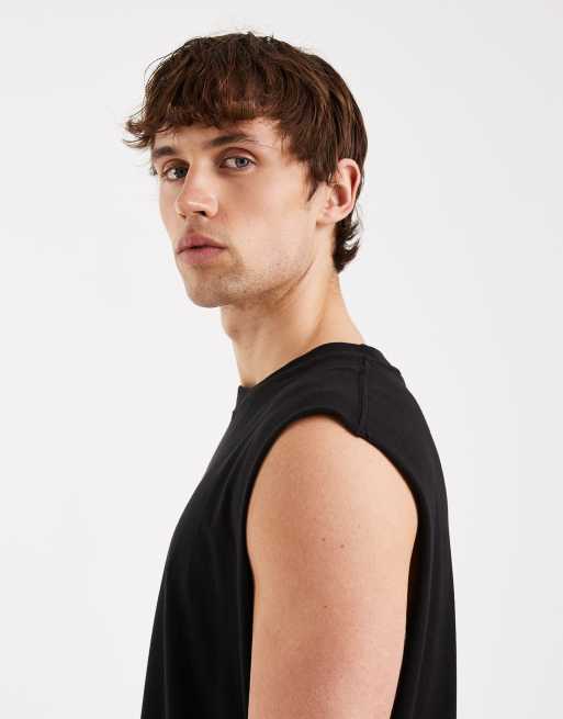 Jack & Jones Originals – Trägershirt in Schwarz mit Logo auf der Vorderseite, 4 von 5