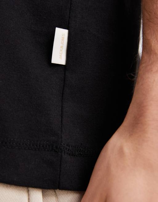Jack & Jones Originals – Trägershirt in Schwarz mit Logo auf der Vorderseite, 5 von 5