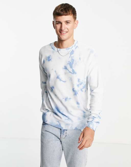 Jack Jones Originals Trui met tie dye in blauw ASOS