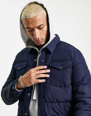 jack and jones puffer jacket navy