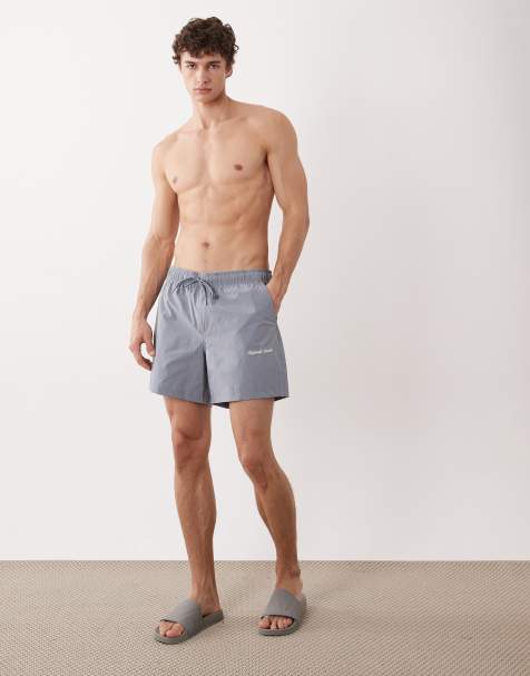 Jack & Jones - Originals - Zwemshort met logo in lichtgrijs - view 1