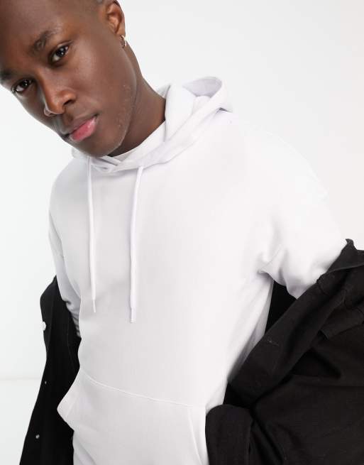 Jack Jones overhead hoodie in white ASOS