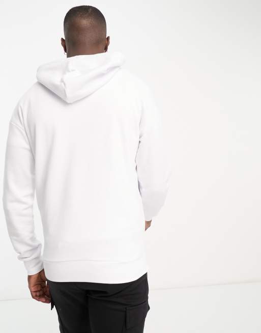 Jack and jones white hoodie hot sale