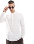 [Jack & Jones] Jack & Jones overhead linen shirt in white M White