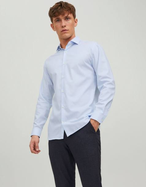 Jack & Jones - Overhemd met lange mouwen in blauw - view 1