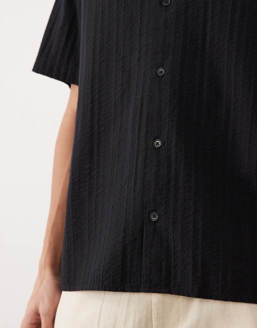 Jack & Jones - Overhemd met textuur en korte mouwen in zwart, 5 van 5