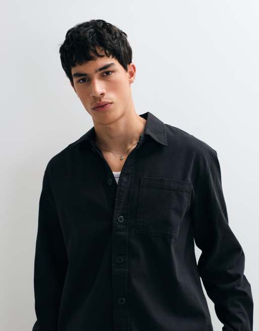 Jack & Jones Overshirt aus Twill in Schwarz, 4 von 5