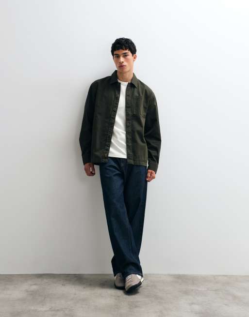 Jack & Jones Overshirt aus Twill in Waldgrün, 2 von 5