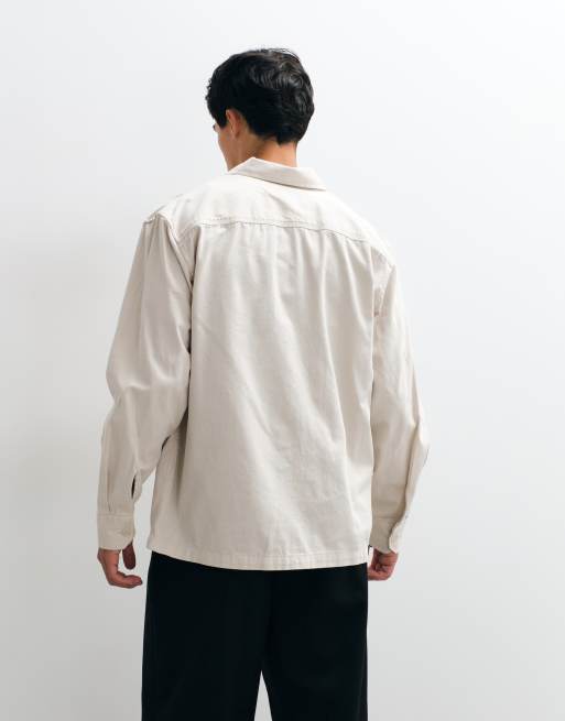 Jack & Jones Overshirt aus Twill in Wollweiß, 4 von 5
