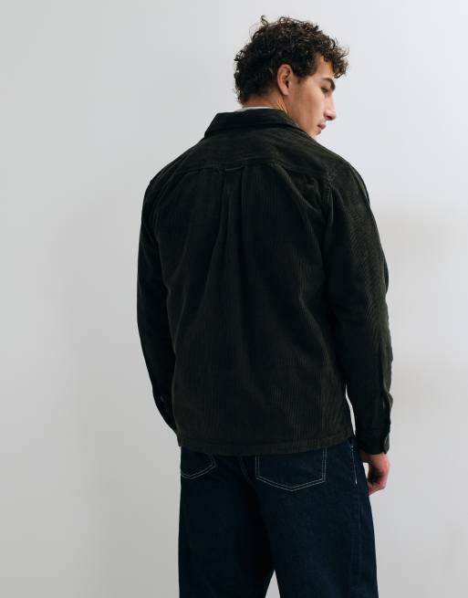 Jack & Jones overshirt i manchester med dubbla fickor, mörkt olivgrön, 5 av 5