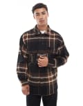 [Jack & Jones] Jack & Jones overshirt in brown check XS Monks robe