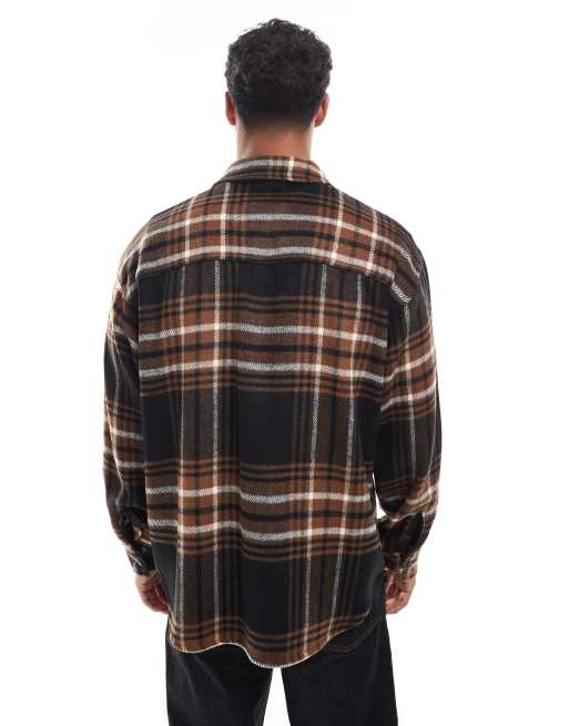 Jack & Jones overshirt in brown check, 4 of 5