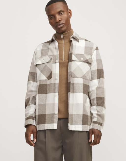 Jack & Jones Overshirt in chocolate plum