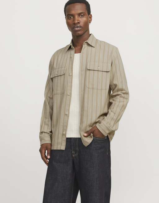 Jack & Jones Overshirt in greige