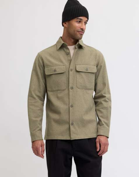 Jack & Jones - Overshirt in groen-beige - view 1