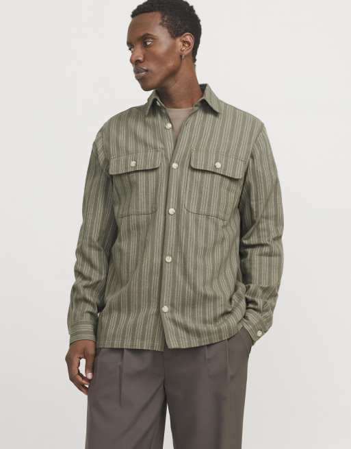 Jack & Jones Overshirt in tea leaf