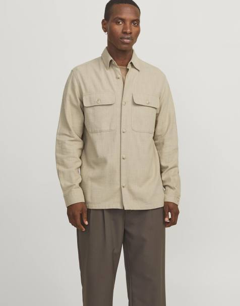 Jack & Jones Overshirt in white pepper - view 1