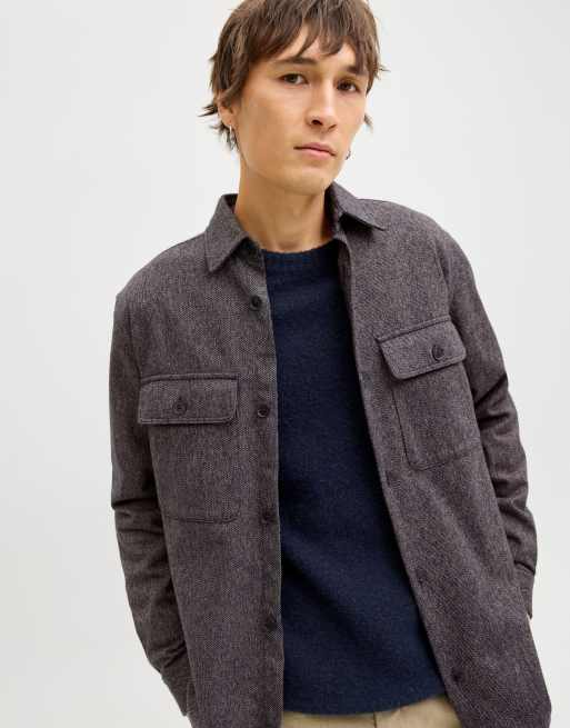 Jack & Jones - Overshirt met twee zakken in antracietgrijs, 4 van 7